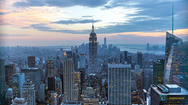 Vistas de New York: Empire State, World Trade Center e Top Of The Rock